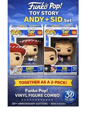 Toy Story Andy Sid Bundle 30th Anniversary Disney Pixar Vinyl Figure Set